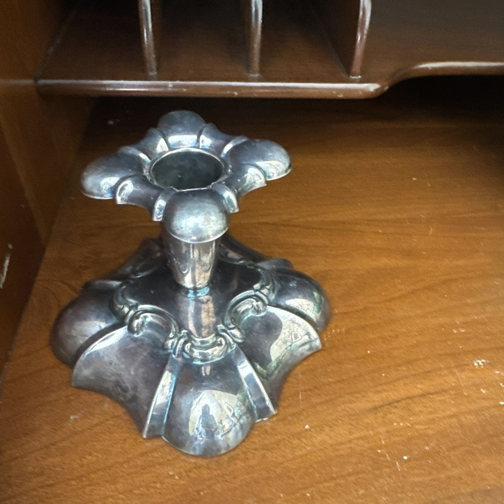 Vintage‎ Grosvenor House Plate Silver Plated Candlestick Ornate Rococo Revival